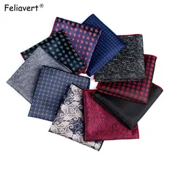 Feliavert для мужчин платок с цветочным принтом Hankies полиэстер костюмы Ханки бизнес карман квадратный полотенце для сундуков для вечерние 25*25 см