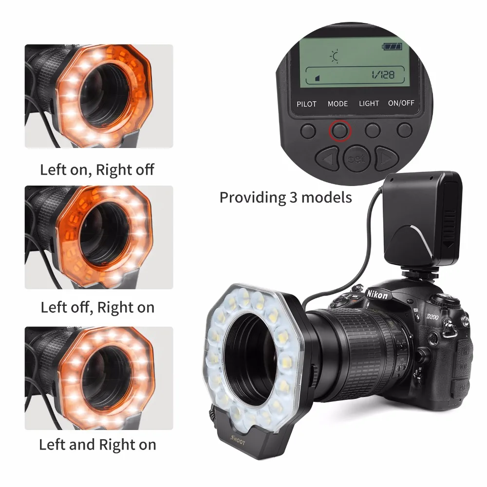 Aliexpress.com: Comprar Disparar Macro anillo Led de luz de Flash Speedlite con anillo adaptador para Nikon D5100 D3100 serie Canon 5D Mark II 7D 10D cámara ...