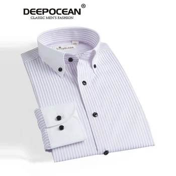 

Fashion Men Business Shirt Plus Size Men Shirts Striped Long Men Cotton Casual Shirt Hombres Camisas Camisa De Hombre X22504L