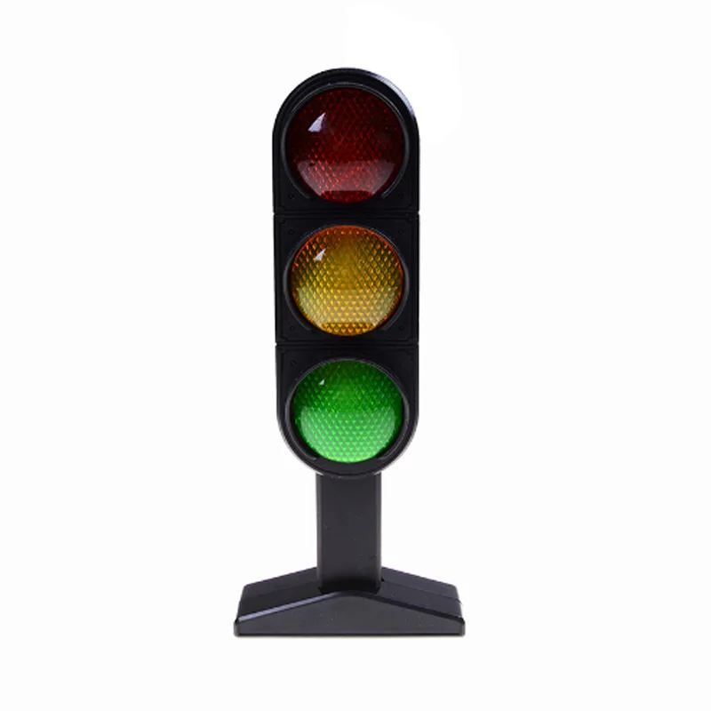 

New Time Red-Green-Yellow Slot Kid Juguete Child Traffic Light Signal Lamp Toy Electric Railways Brinquedo Puzzles New Year Gift