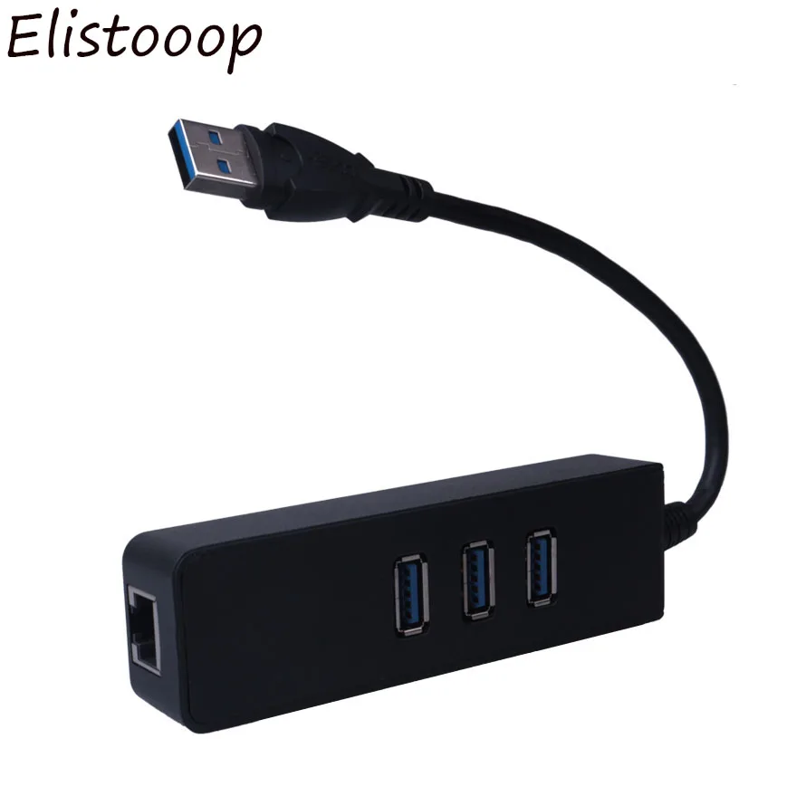 Elitooop USB 3 0 к Hub 10/100/1000 Мбит/с RJ45 Gigabit Ethernet LAN проводной сетевой адаптер конвертер для