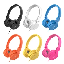 HOOWAN Kids Adults Headset Adjustable Lightweight Stereo Foldable Wired Headphones 3.5mm Port for Phone Laptop Computer MP3/4