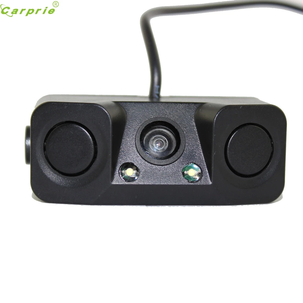 

Auto Night Vision camera monitor 2LED Car Rear View Camera with Radar Parking Sensor Dec07