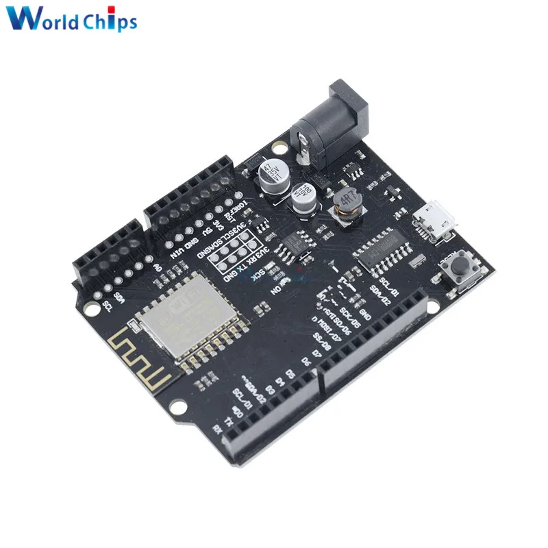 ESP8266 ESP-12F CH340 CH340G V2.1.0 wifi Плата расширения модуль на основе ESP8266 Micro USB для WeMos D1 R2 для Arduino UNO R3 ONE