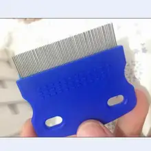 Двойного назначения 6 см металл, нержавеющая сталь вшей гребень Detangle вошь Расческа Щетка для волос для ухода за волосами очистки парикмахерских Стилизация инструмент