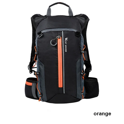 Сверхлегкий велосипедный рюкзак 10L водонепроницаемый дышащий Горный Дорожный Велосипед сумка для пешего туризма уличный спортивный переносной воды складные сумки - Цвет: Orange
