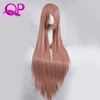 Qp Hair-Peluca de cabello sintético para mujer, pelo largo recto sedoso, Cosplay, fibra de alta temperatura ► Foto 3/5