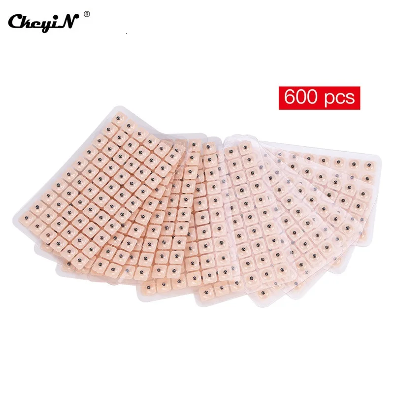 

600PCS/Lot Ear Stickers Massage Auricular Therapy Acupuncture Ear Press Relaxation Activate Ear Blood Vaccaria Seed Plaster 45