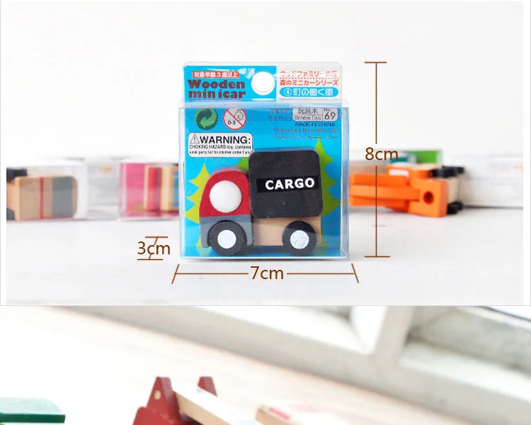 12pcslot Wooden Car Educational Toys Baby Kids Boy Toys Wheel Rotatable Cars Models Toys Simulate Mini Automobiles for Children (6)