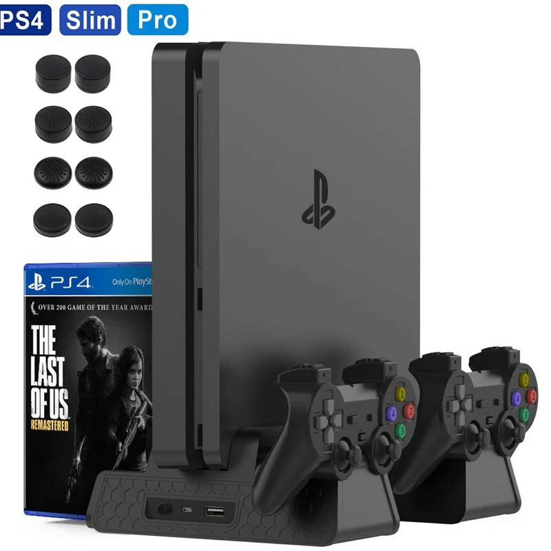 PS4 Slim/PS4 Pro/PS4 Vertical Stand Dual Controller Charger with 3 Cooling Fan Games Storage Tower For PlayStation 4 Dualshock 4 цена PS4 Slim/PS4 Pro/PS4 Vertical Stand Dual Controller Charger with 3 Cooling Fan Games Storage Tower For PlayStation 4 Dualshock 4 цены онлайн