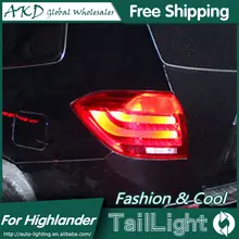 One-Stop Shopping Стайлинг для Toyota Highlander задние фонари 2009-2011 Highlander светодиодный задний фонарь DRL+ тормоз+ Парк+ сигнал