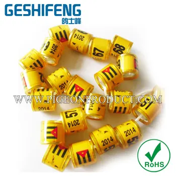 

high quality colorful aluminium core bir foot ring,ring pigeon