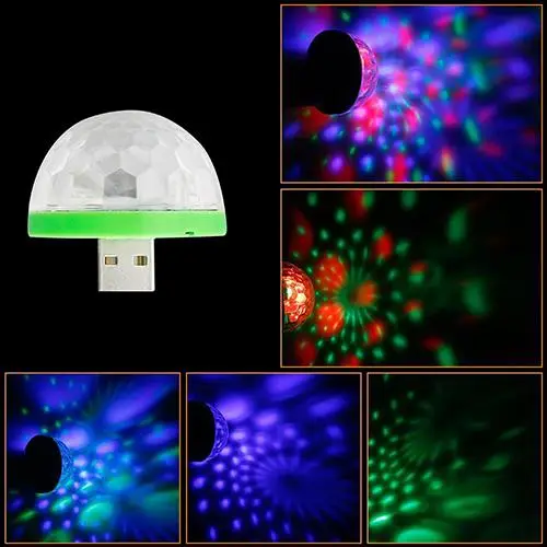 USB мини-колонка в форме гриба света автомобиля DJ RGB свет красочная музыкальная резонаторная Magic Cube музыкальный шаровой указатель лампа для сцены дома вечерние свет украшения
