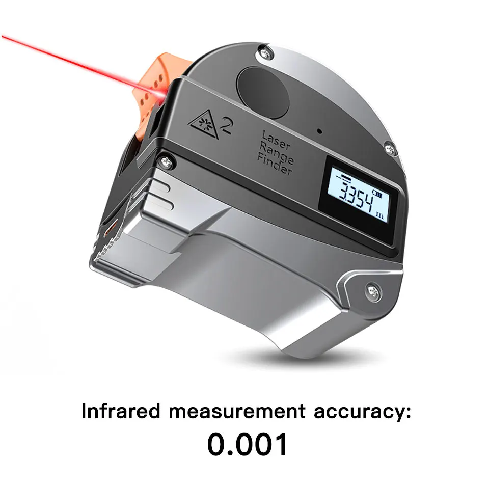 Мини лазерный дальномер Рулетка 5 m/30 m/FT/IN usb зарядка Высокоточный цифровой лазерный измеритель портативный измерительный инструмент