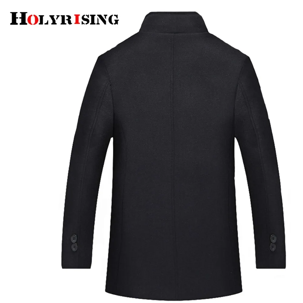 Holyrising, мужское шерстяное пальто, толстое, Abrigos Hombre Invierno, повседневные пальто, кофейный, серый цвет, шерстяная куртка с мягким воротником, XL-5XL, 18585-5