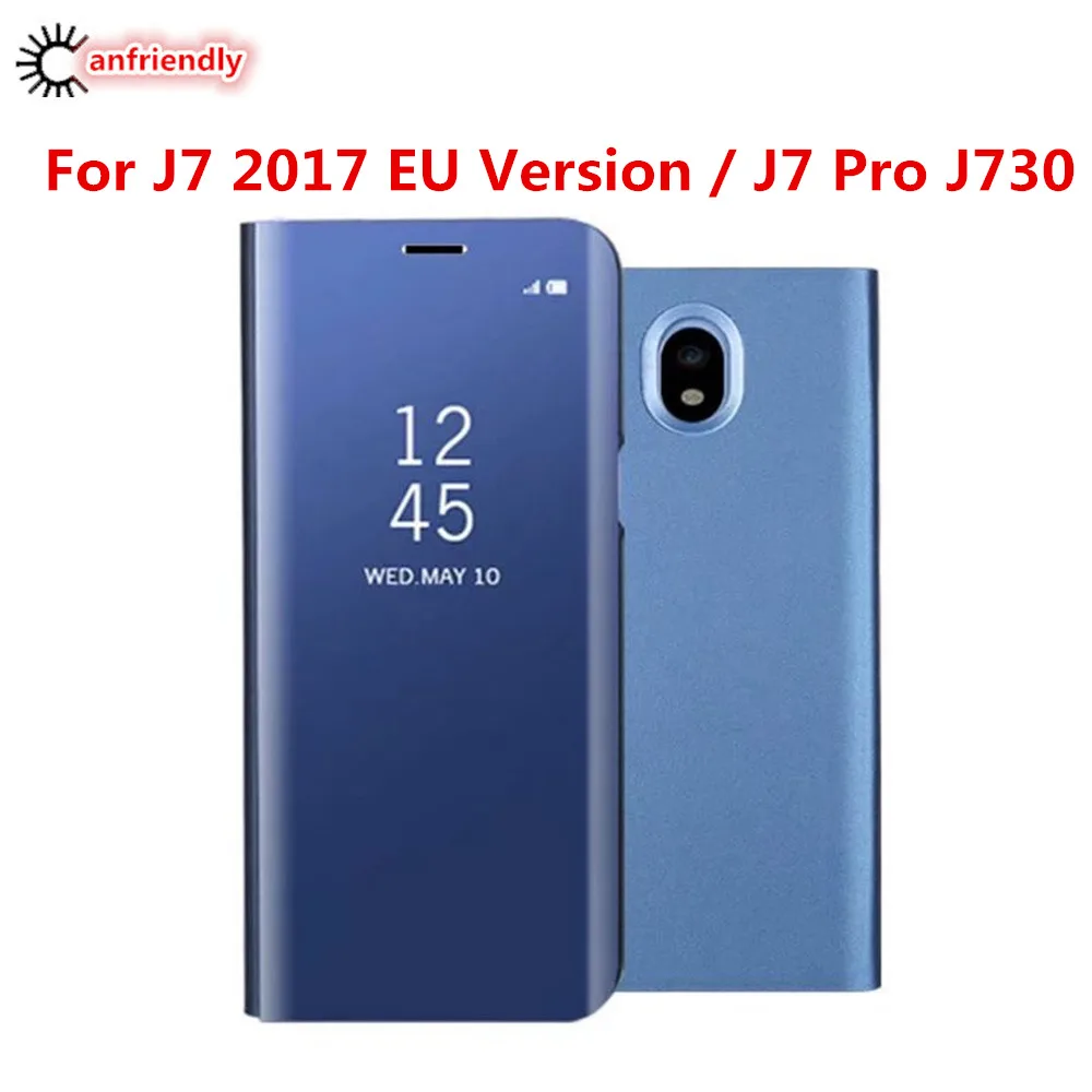 Чехол для Samsung Galaxy J7 2017 / Pro роскошный умный зеркальный откидной телефона J 7 (7)