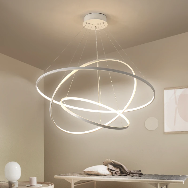 

Modern LED Pendant Lights For Office lamparas colgantes pendientes pendant lights kitchen White Black Circle pendant lights