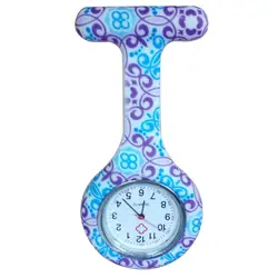 Медсестра Часы 1 предмет Clip-On брелок Спецодежда медицинская детская Часы геометрический цветок кварцевые карманные Подвеска висит часы