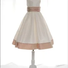 Цветок девочки платья для свадеб ivory первое причастие платье маленькая девочка рождество pageant платья для девочек