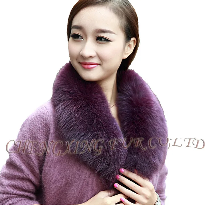 

Collar-F14 Customized Detachable Collar Real Fox Fur Collar Scarf For Winter Spring