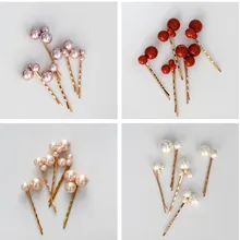 Свадебные винтажные жемчужные заколки для волос, Золотое элегантное украшение на голову для подружки невесты, вечерние ювелирные изделия, аксессуары для волос u602