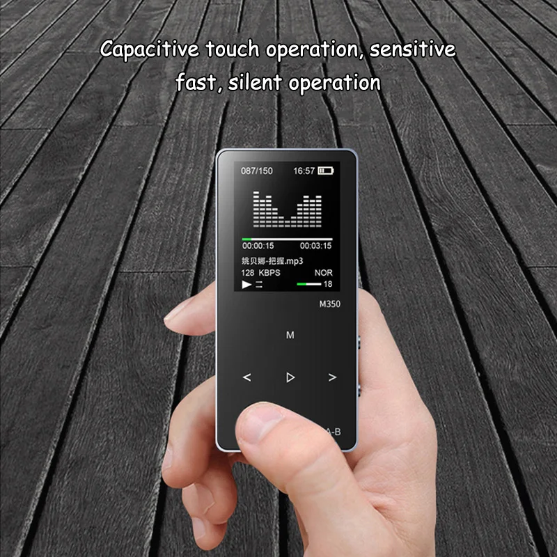 Сенсорный экран HIFI MP3 плеер с наушниками 24 языков Видео FM Диктофон Часы