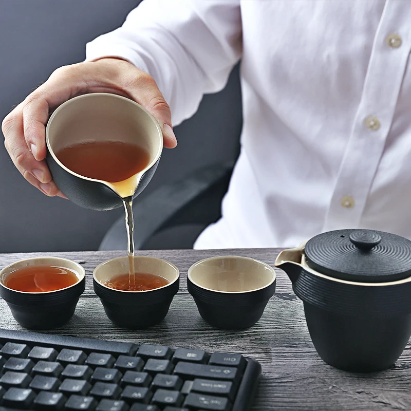TANGPIN japanese teapot ceramic kettle gaiwan tea cups portable travel office tea set