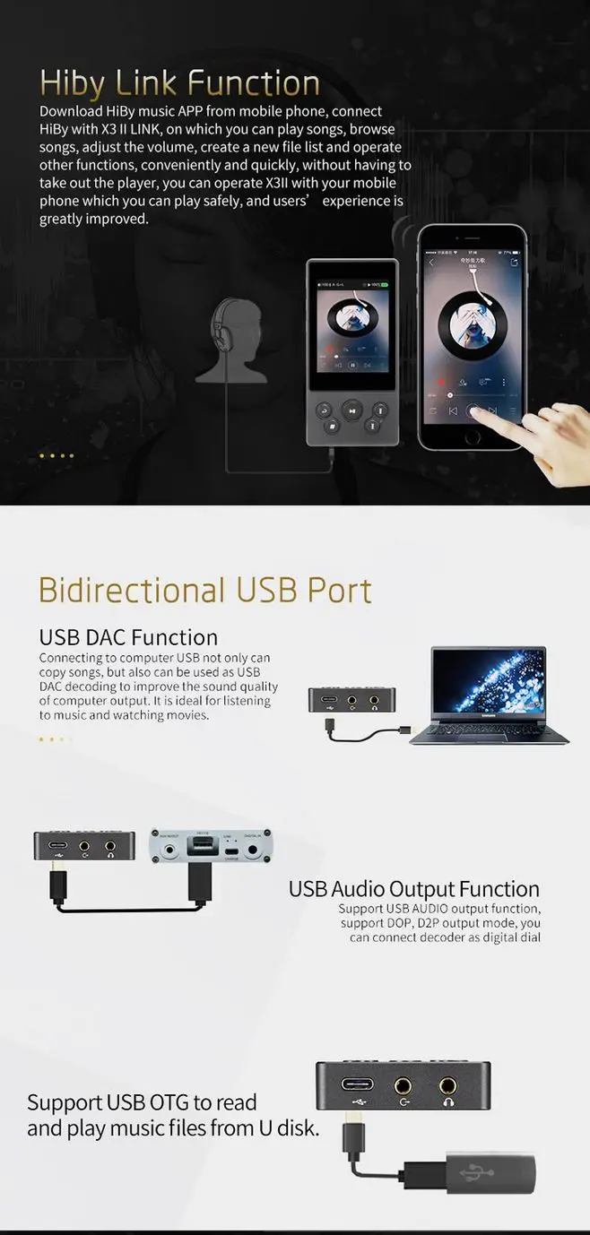 Xduoo X3II 2-го поколения AK4490 Bluetooth портативный HD без потерь Музыкальный плеер