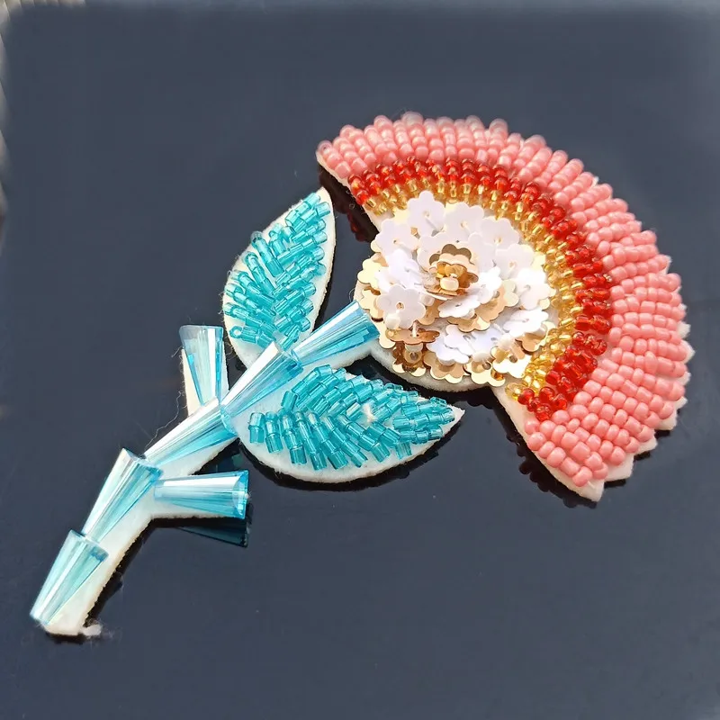 beaded flowers patches for clothes 3