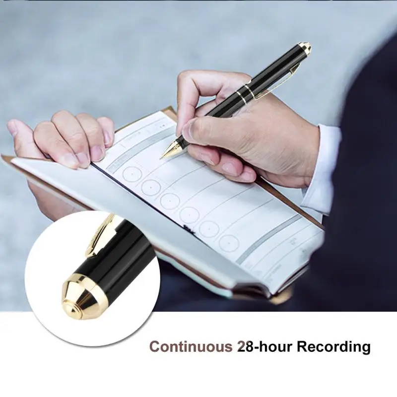 VBESTLIFE 8GB Digital Voice Recorder Pen Shape Support 64GB TF SD Card 28hour Business Meeting Recording Voice Recorder Pen