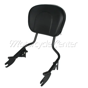 

Motorcycle Luggage Rack Sissybar Passenger Backrest Pad For 2009-2016 Harley Touring Ultra Electra Glide Road King FLHT Black