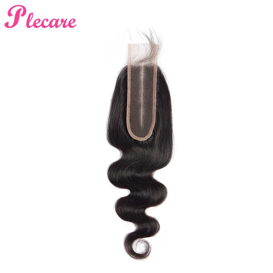 

Plecare Peruvian 2*6 Lace Frontal Closure Body Wave Human Hair Closure With Baby Hair Non Remy Natural Color Hair Extensions