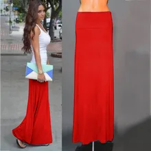 Женская Юбка До Колена Женская Цыганская длинная трикотажная юбка женская черная юбка