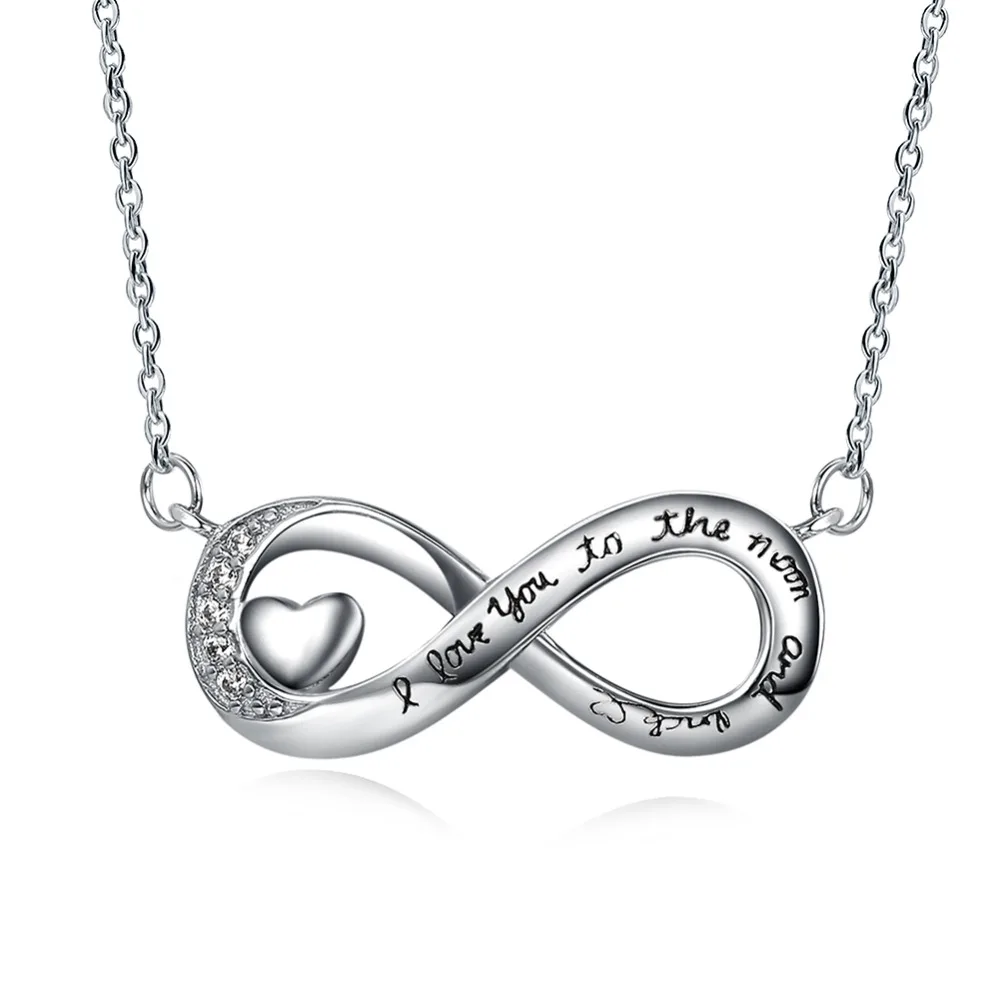 

There is silver certificate!Real Pure 100% 925 Sterling Silver necklace For Women Love Moon and back necklaces pendants choker