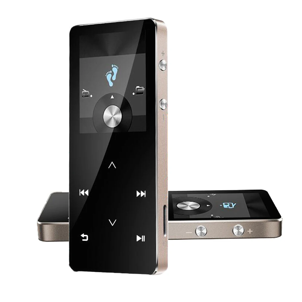 Touch Button Bluetooth HiFi MP3 Player Continuous Playback for 100 hour with FM Recording
