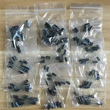 120 Uds 1 Juego de 120 Uds 12 valores 0,22 UF-470UF aluminio kit de surtido de condensadores electrolíticos conjunto pack envío gratis