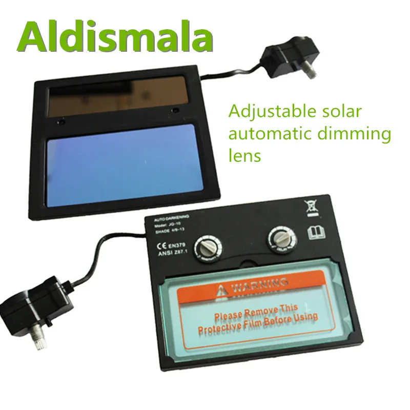 

Aldismala NEW Solar Auto Darkening Welding Mask Adjustable Welding Protective Lens Automatic light-changing Liquid Crystal Lens