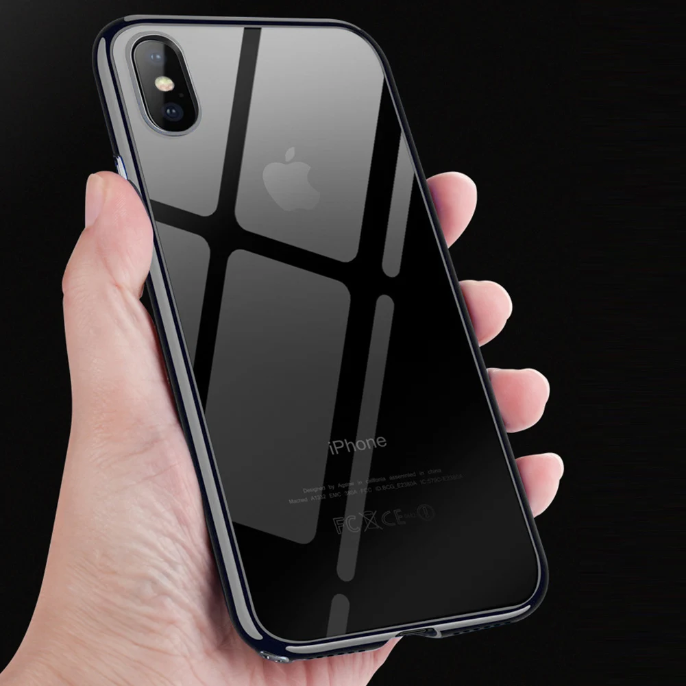 

Silicone Phone Case for iPhone X 7 8 Plus Transparent TPU Plating Luxury Mobile Phone Back Shell for iPhone 6 6S Plus Soft Cover