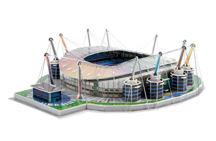 

Paper Jigsaw Architecture Manchester Etihad Football Stadiums DIY Brick Toys Scale Models Sets Building for Children