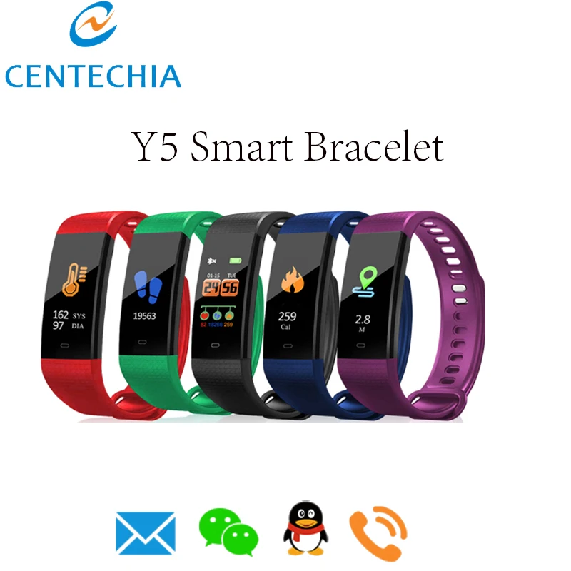 

Y5 Smart Band Blood Pressure Heart Rate Tracker Fitness Bluetooth Smart Bracelet Waterproof Smart Wristband Health Watch Men