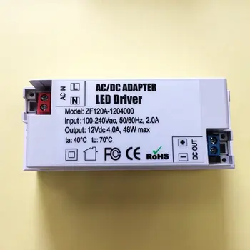 

100PCS/LOT DC12V4A 48W Mini Ultra-thin Compact size LED Drive power supply AC/DC Adapter