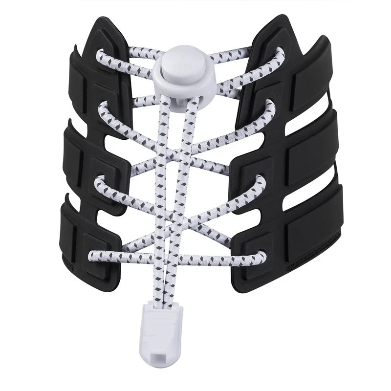 3 Types Creative Elastic No Tie Shoelaces Locking Round Shoe Laces Shoestrings Running/Jogging/Triathlon