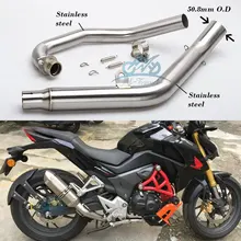 motorbike parts Modified Motorcycle Exhaust midle Pipe muffler For cbf190r exhaust CBF190R muffler