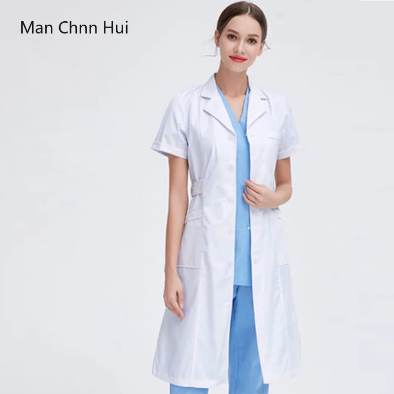 

Ladies Medical Robe Medical Lab Coat Hospital Doctor Slim Multicolour Nurse Uniform medical gown Overalls