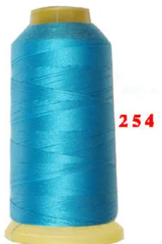 0,32 мм/0,38 мм высокопрочный полиэстер черная/белая нить для кожи/джинсов/дивана/ковбоя высокая прочность - Цвет: NO.6 Lake blue