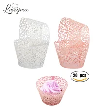 LMETJMA 20 шт./компл. кекс 7 Цветов Формы для кексов бумага маленькая лоза кружева кекс бумажная формочка для выпечки лотки для свадебной вечеринки день рождения KC0109