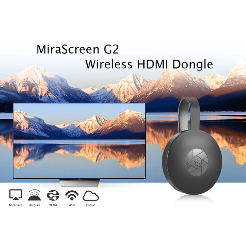 

Mirascreen G2 Wireless HDMI Dongle TV Stick 2.4G 1080P HD TV Dongle Support Miracast Airplay DLNA Play Google TV Stick