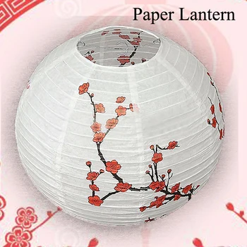 

14'' Round Chinese Paper Lantern Lamp Shade Paper Lantern Oriental Style Light Decoration Wedding Party decor gift craft DIY