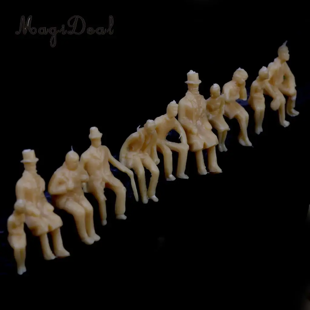 100Pcs/Pack HO Diorama Scenics Seated People Passenger Figures Model Train Layout Street Scene Diorama DIY Toys