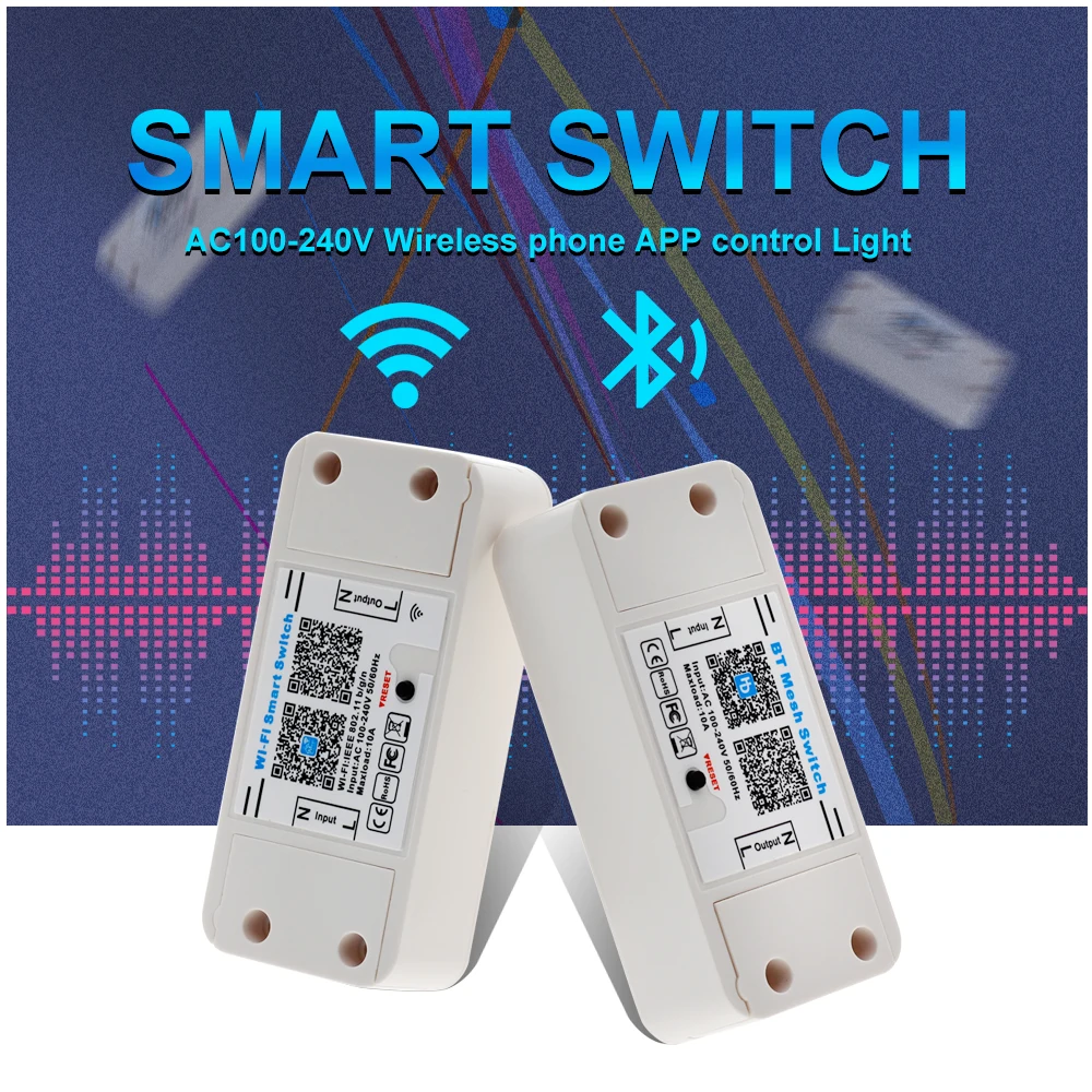 Magic Home Smart Switch 110 В 220 В DIY WiFi Bluetooth беспроводной пульт дистанционного управления светильник с переключателем управления для работы с IOS Android APP